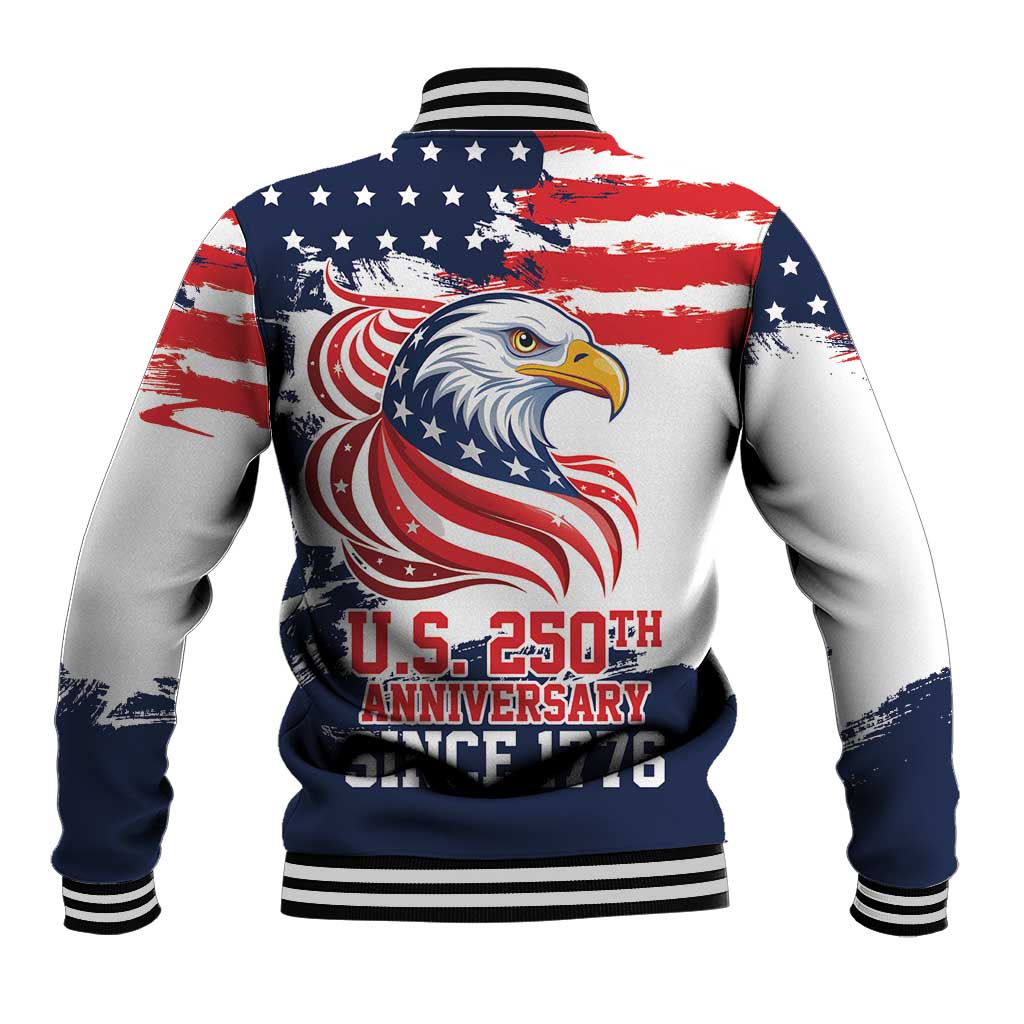 United States Honoring 250 Years of Liberty Baseball Jacket - Wonder Print Shop