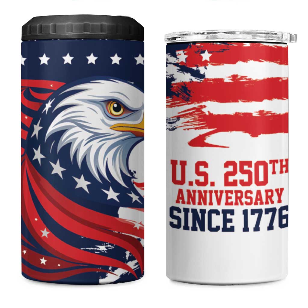 United States Honoring 250 Years of Liberty 4 in 1 Can Cooler Tumbler - Wonder Print Shop