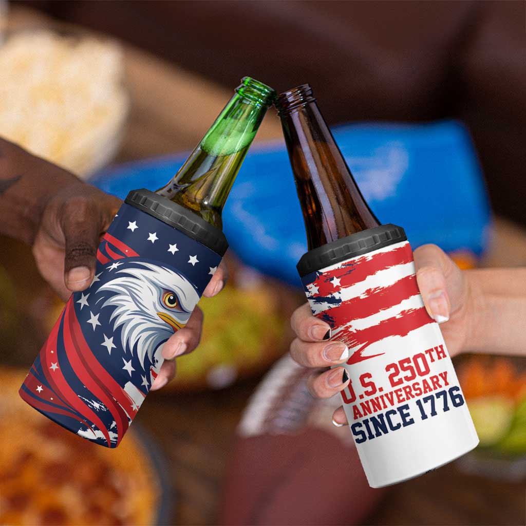 United States Honoring 250 Years of Liberty 4 in 1 Can Cooler Tumbler - Wonder Print Shop