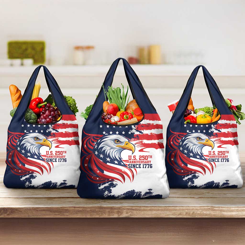 United States Honoring 250 Years of Liberty Grocery Bag - Wonder Print Shop