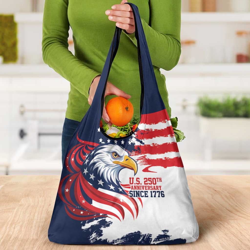 United States Honoring 250 Years of Liberty Grocery Bag - Wonder Print Shop