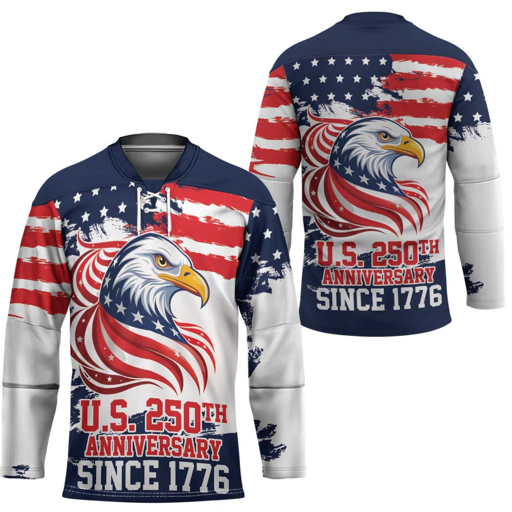 United States Honoring 250 Years of Liberty Hockey Jersey - Wonder Print Shop
