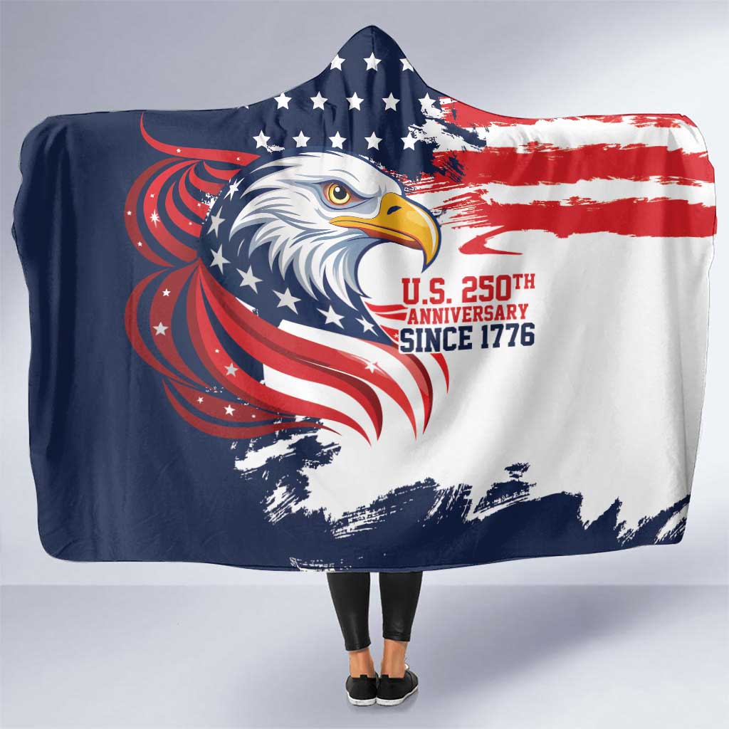 United States Honoring 250 Years of Liberty Hooded Blanket - Wonder Print Shop