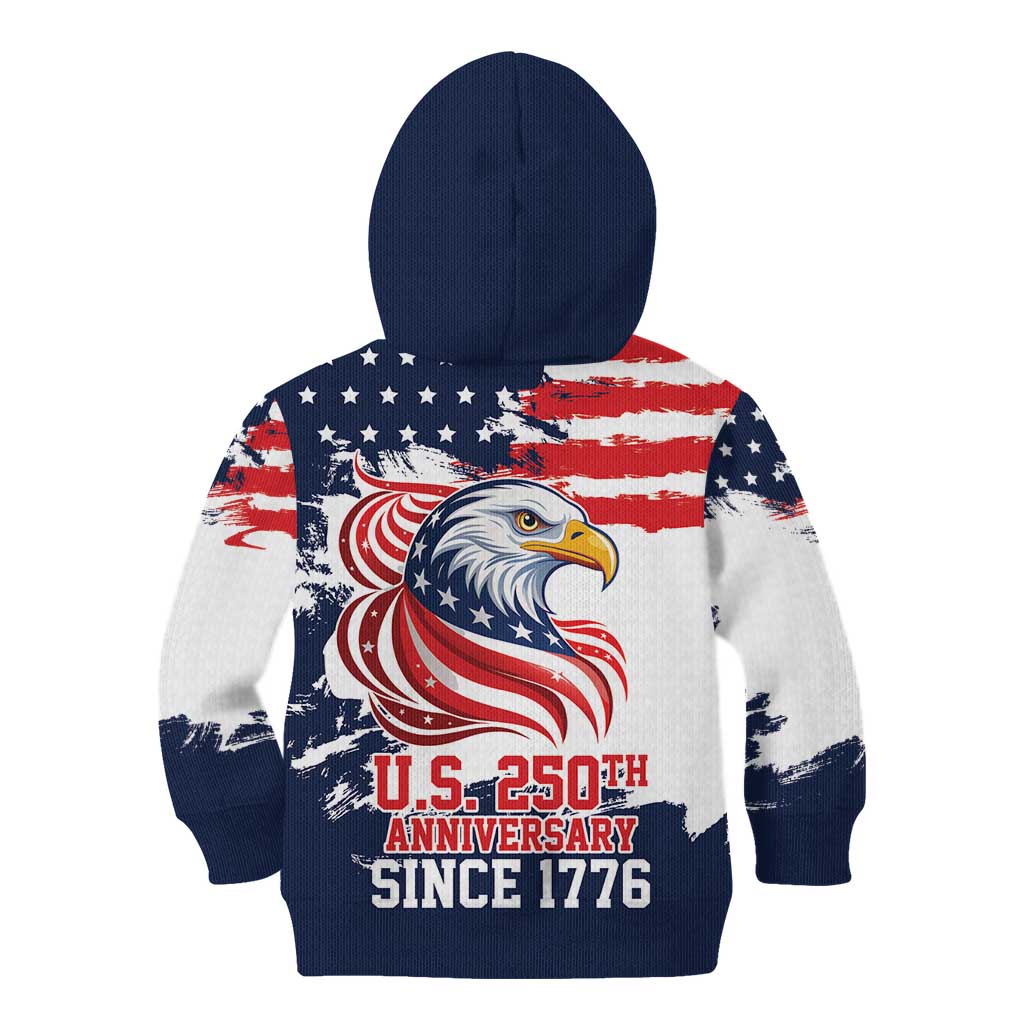 United States Honoring 250 Years of Liberty Kid Hoodie - Wonder Print Shop