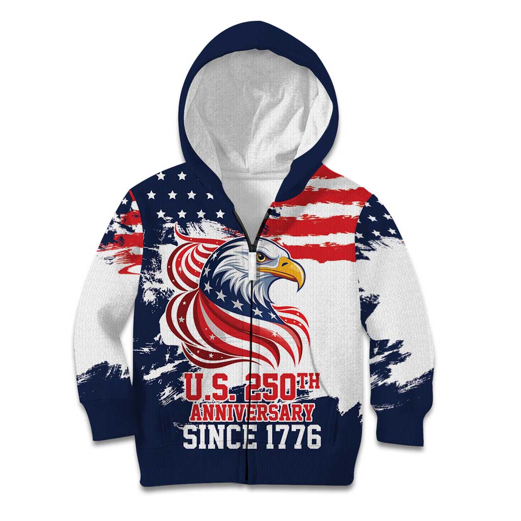 United States Honoring 250 Years of Liberty Kid Hoodie - Wonder Print Shop