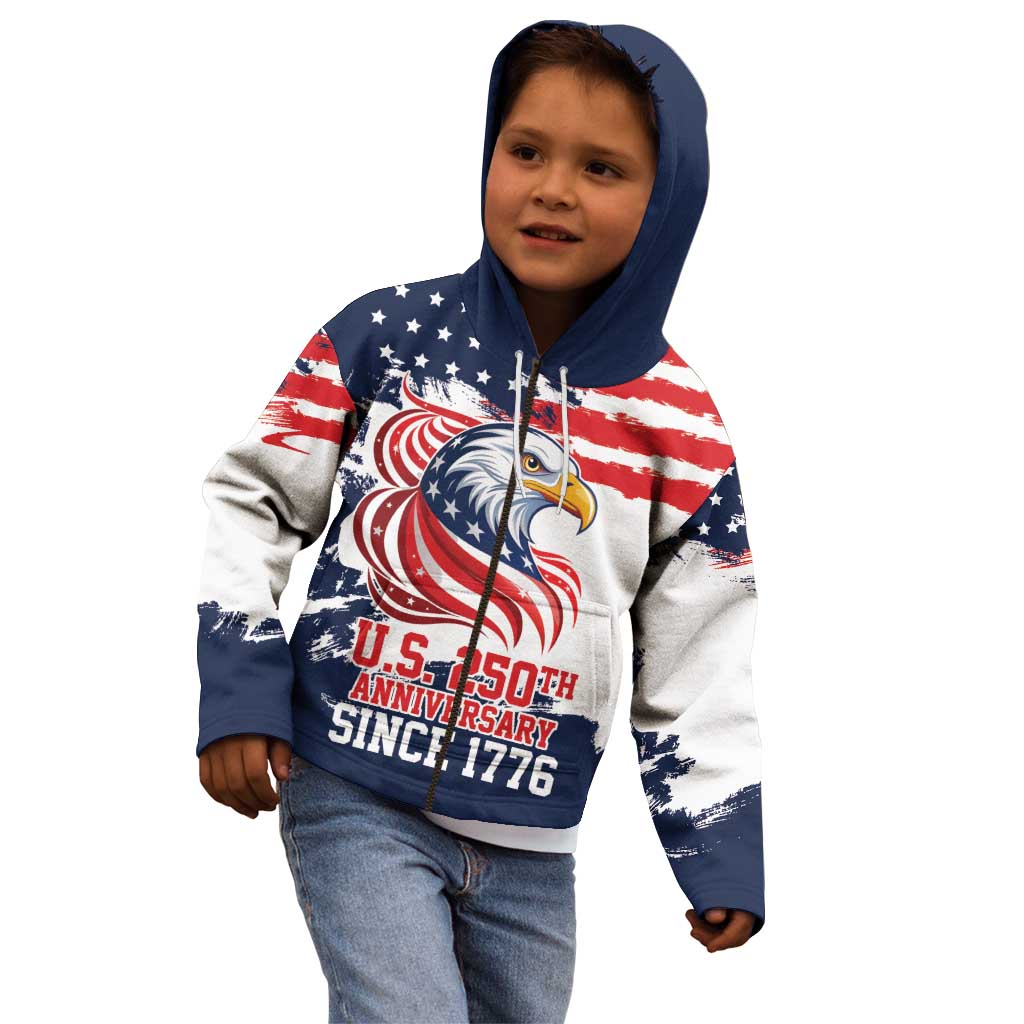 United States Honoring 250 Years of Liberty Kid Hoodie - Wonder Print Shop