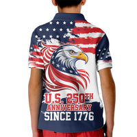 United States Honoring 250 Years of Liberty Kid Polo Shirt - Wonder Print Shop