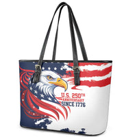 United States Honoring 250 Years of Liberty Leather Tote Bag - Wonder Print Shop