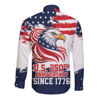 United States Honoring 250 Years of Liberty Long Sleeve Button Shirt - Wonder Print Shop