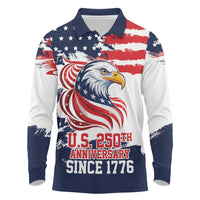 United States Honoring 250 Years of Liberty Long Sleeve Polo Shirt - Wonder Print Shop