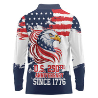 United States Honoring 250 Years of Liberty Long Sleeve Polo Shirt - Wonder Print Shop