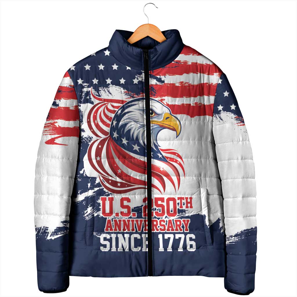 United States Honoring 250 Years of Liberty Padded Jacket - Wonder Print Shop