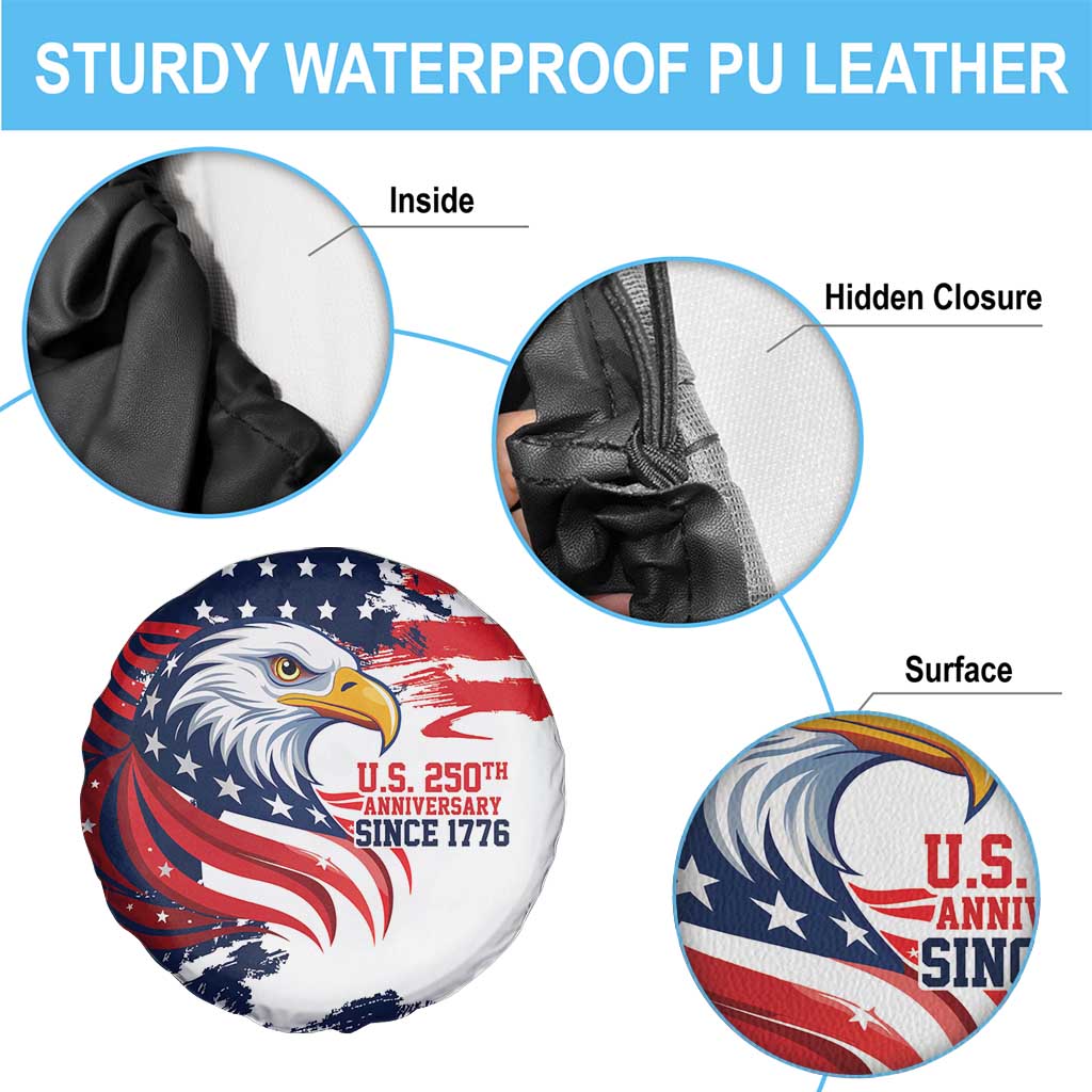 United States Honoring 250 Years of Liberty Spare Tire Cover - Wonder Print Shop