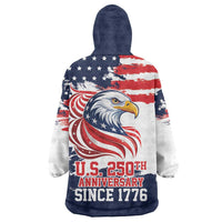 United States Honoring 250 Years of Liberty Wearable Blanket Hoodie - Wonder Print Shop