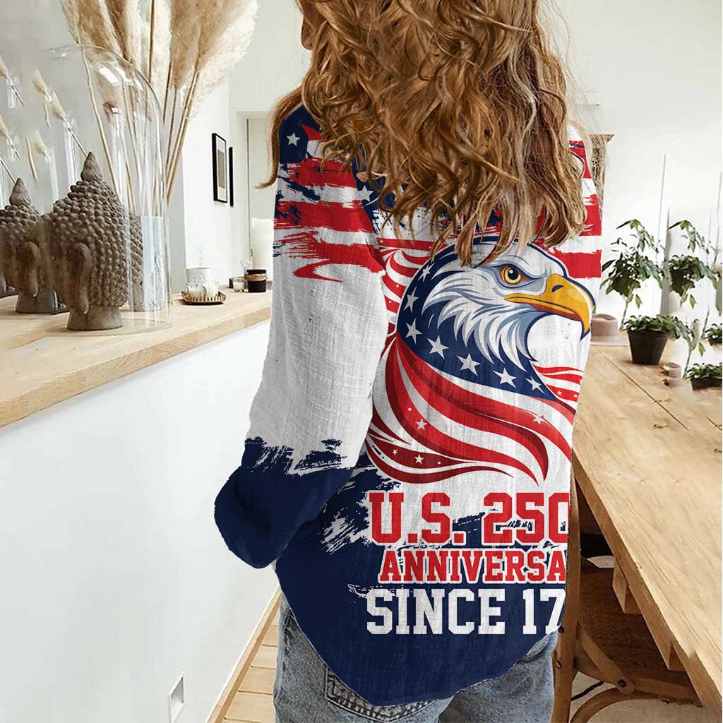United States Honoring 250 Years of Liberty Women Casual Shirt - Wonder Print Shop