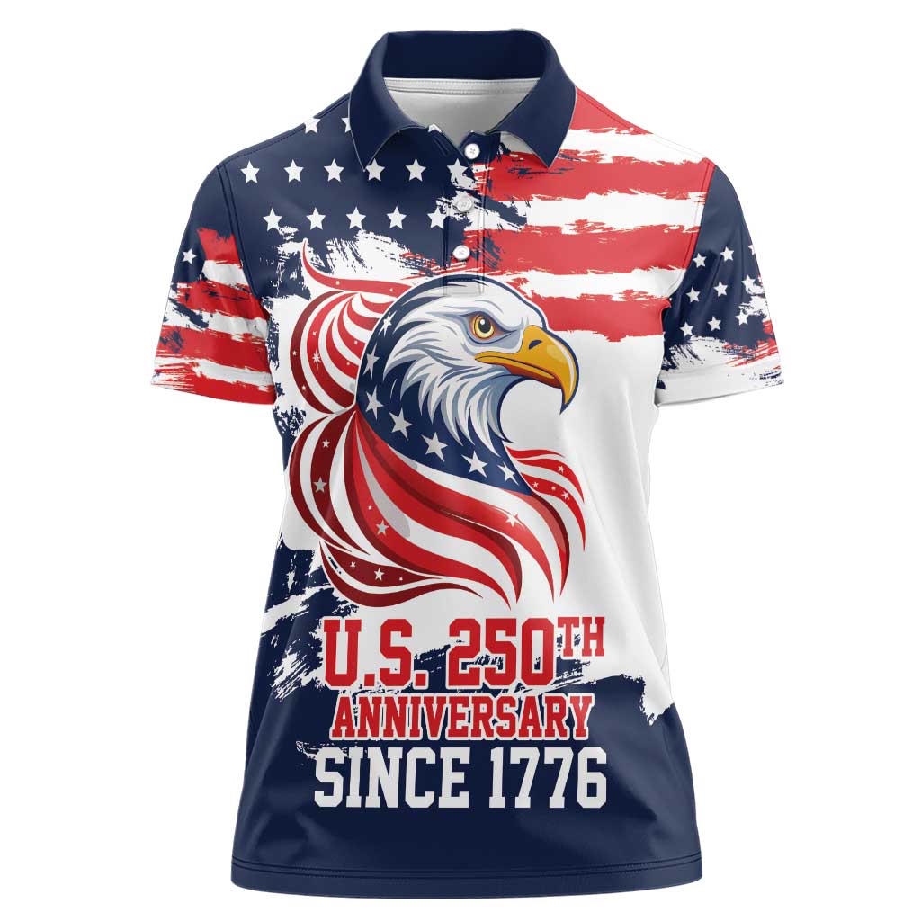 United States Honoring 250 Years of Liberty Women Polo Shirt - Wonder Print Shop