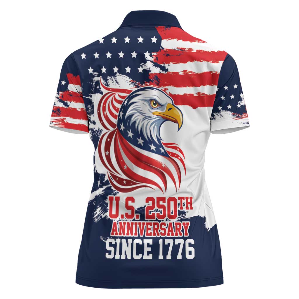 United States Honoring 250 Years of Liberty Women Polo Shirt - Wonder Print Shop