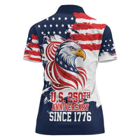 United States Honoring 250 Years of Liberty Women Polo Shirt - Wonder Print Shop