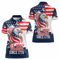United States Honoring 250 Years of Liberty Women Polo Shirt - Wonder Print Shop