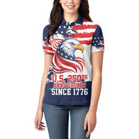 United States Honoring 250 Years of Liberty Women Polo Shirt - Wonder Print Shop