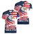 United States Honoring 250 Years of Liberty Women V-Neck T-Shirt - Wonder Print Shop
