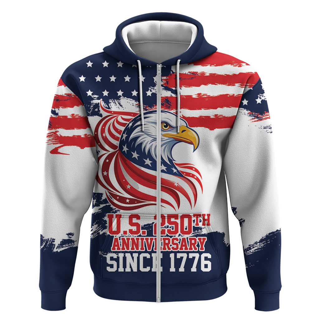 United States Honoring 250 Years of Liberty Zip Hoodie - Wonder Print Shop