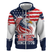 United States Honoring 250 Years of Liberty Zip Hoodie - Wonder Print Shop