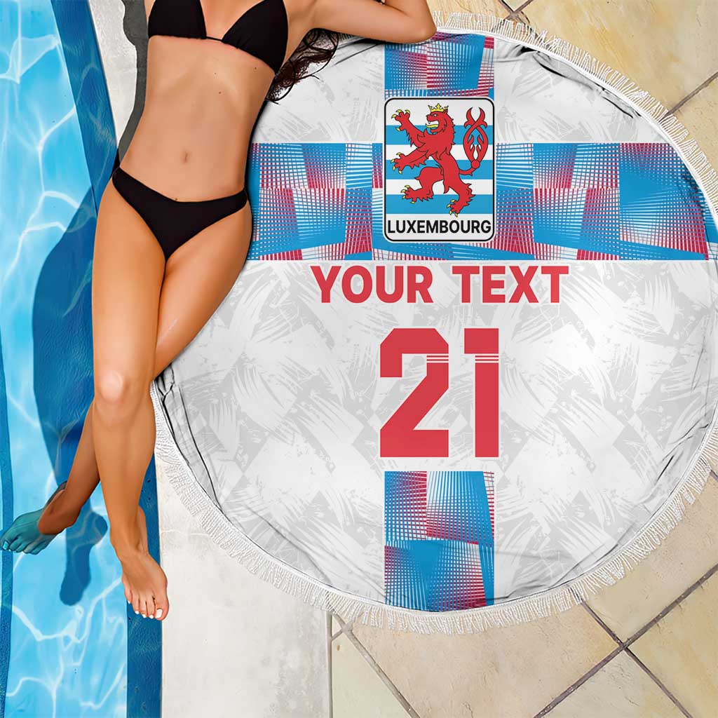 Luxembourg Football Custom Beach Blanket Les Lions Rouges LT9 - Wonder Print Shop