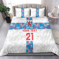 Luxembourg Football Custom Bedding Set Les Lions Rouges LT9 - Wonder Print Shop