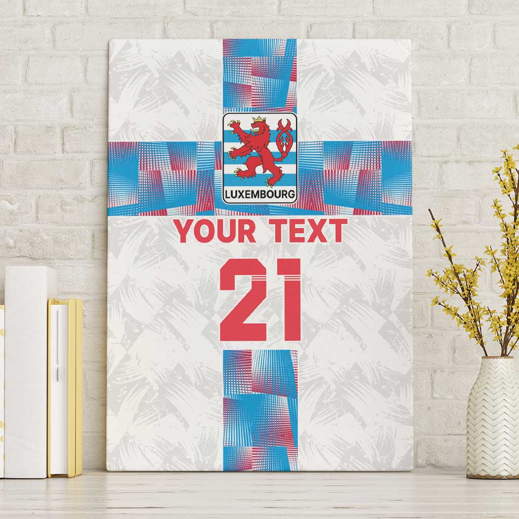 Luxembourg Football Custom Canvas Wall Art Les Lions Rouges LT9 - Wonder Print Shop