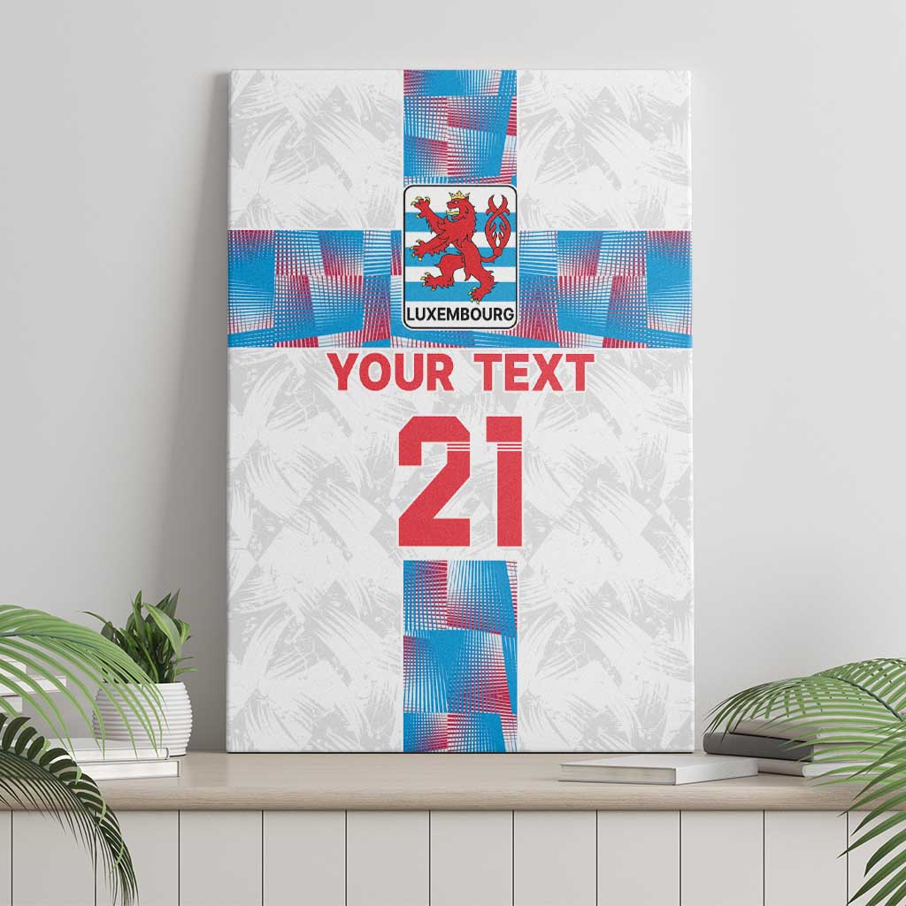 Luxembourg Football Custom Canvas Wall Art Les Lions Rouges LT9 - Wonder Print Shop