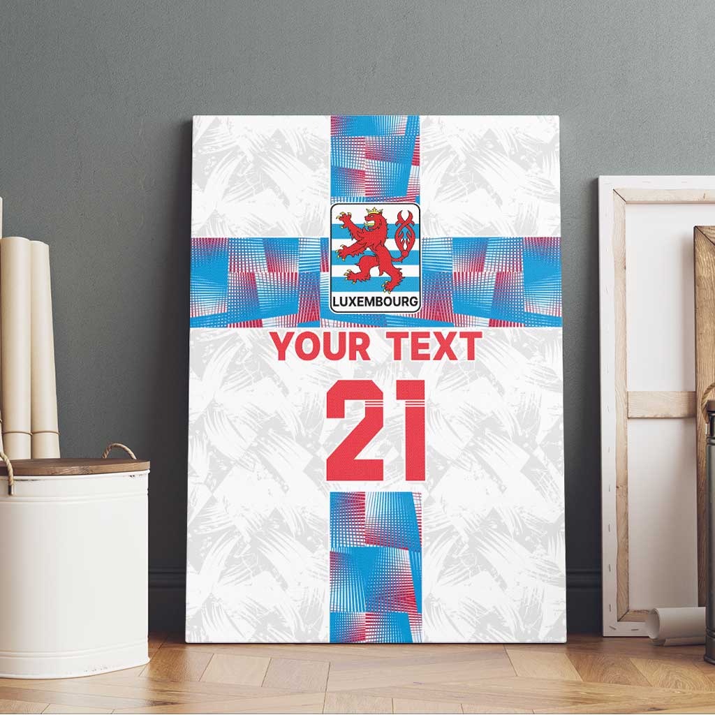 Luxembourg Football Custom Canvas Wall Art Les Lions Rouges LT9 - Wonder Print Shop