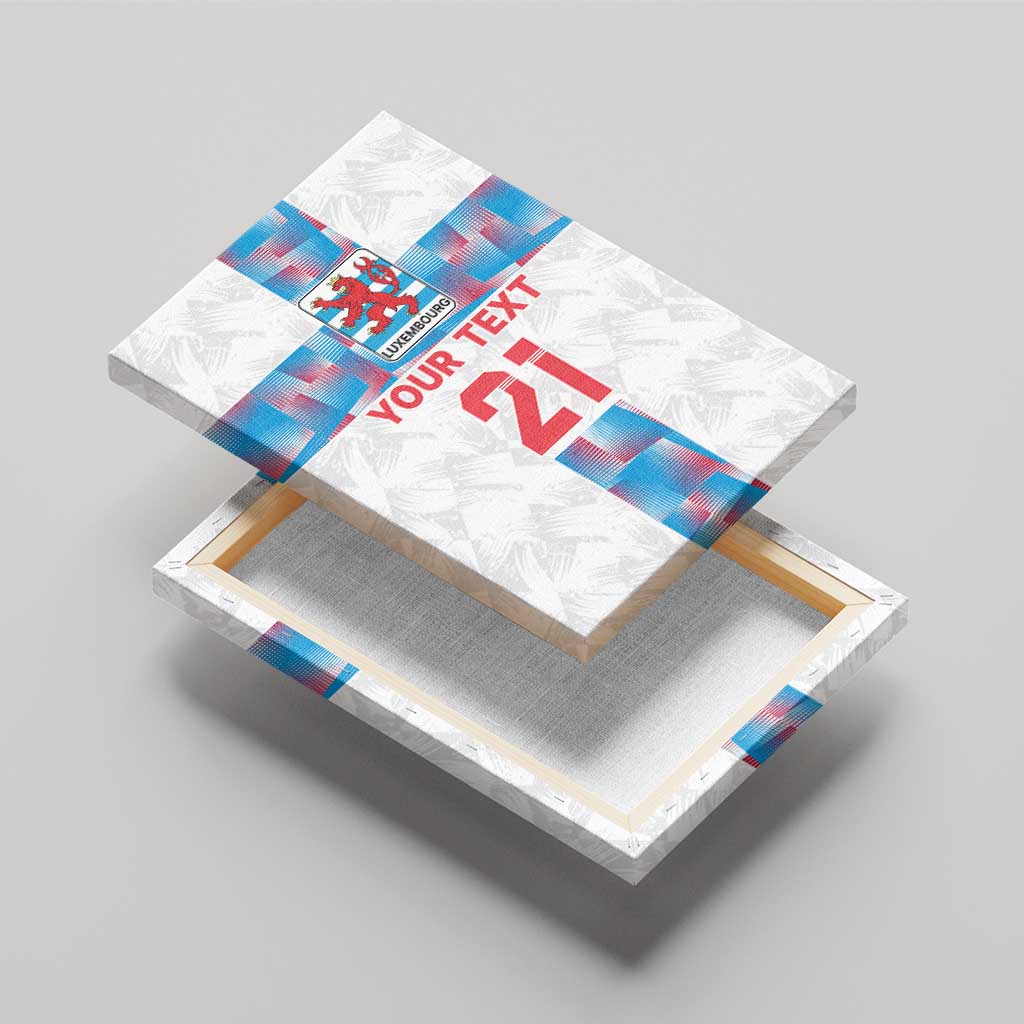 Luxembourg Football Custom Canvas Wall Art Les Lions Rouges LT9 - Wonder Print Shop