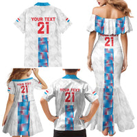 Luxembourg Football Custom Family Matching Mermaid Dress and Hawaiian Shirt Les Lions Rouges LT9 - Wonder Print Shop
