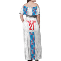 Luxembourg Football Custom Family Matching Off Shoulder Maxi Dress and Hawaiian Shirt Les Lions Rouges LT9 - Wonder Print Shop