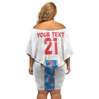 Luxembourg Football Custom Family Matching Off Shoulder Short Dress and Hawaiian Shirt Les Lions Rouges LT9 - Wonder Print Shop