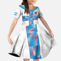 Luxembourg Football Custom Family Matching Summer Maxi Dress and Hawaiian Shirt Les Lions Rouges - Wonder Print Shop