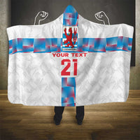 Luxembourg Football Custom Hooded Blanket Les Lions Rouges