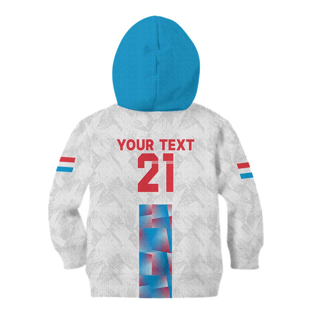 Luxembourg Football Custom Kid Hoodie Les Lions Rouges - Wonder Print Shop