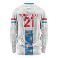 Luxembourg Football Custom Long Sleeve Shirt Les Lions Rouges - Wonder Print Shop