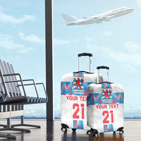 Luxembourg Football Custom Luggage Cover Les Lions Rouges - Wonder Print Shop