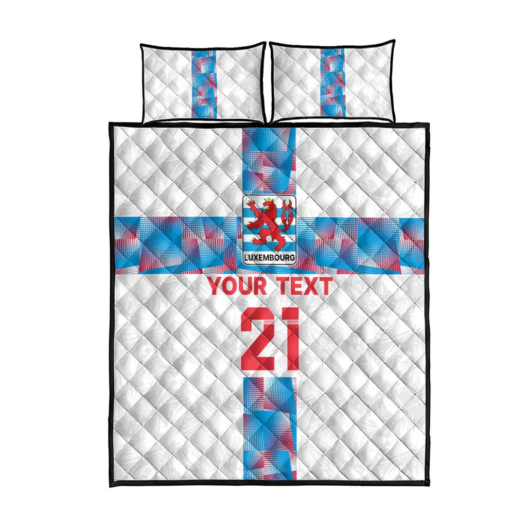 Luxembourg Football Custom Quilt Bed Set Les Lions Rouges - Wonder Print Shop