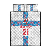 Luxembourg Football Custom Quilt Bed Set Les Lions Rouges - Wonder Print Shop