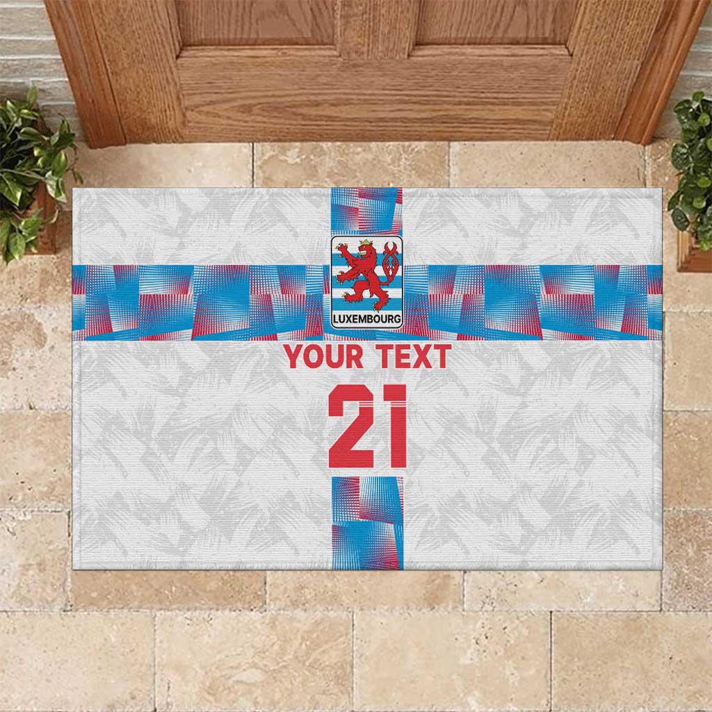 Luxembourg Football Custom Rubber Doormat Les Lions Rouges - Wonder Print Shop