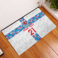 Luxembourg Football Custom Rubber Doormat Les Lions Rouges - Wonder Print Shop