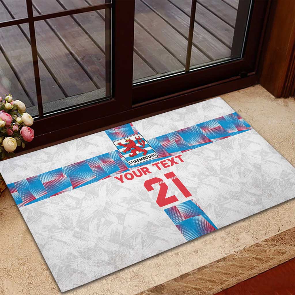 Luxembourg Football Custom Rubber Doormat Les Lions Rouges - Wonder Print Shop