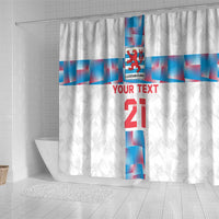 Luxembourg Football Custom Shower Curtain Les Lions Rouges