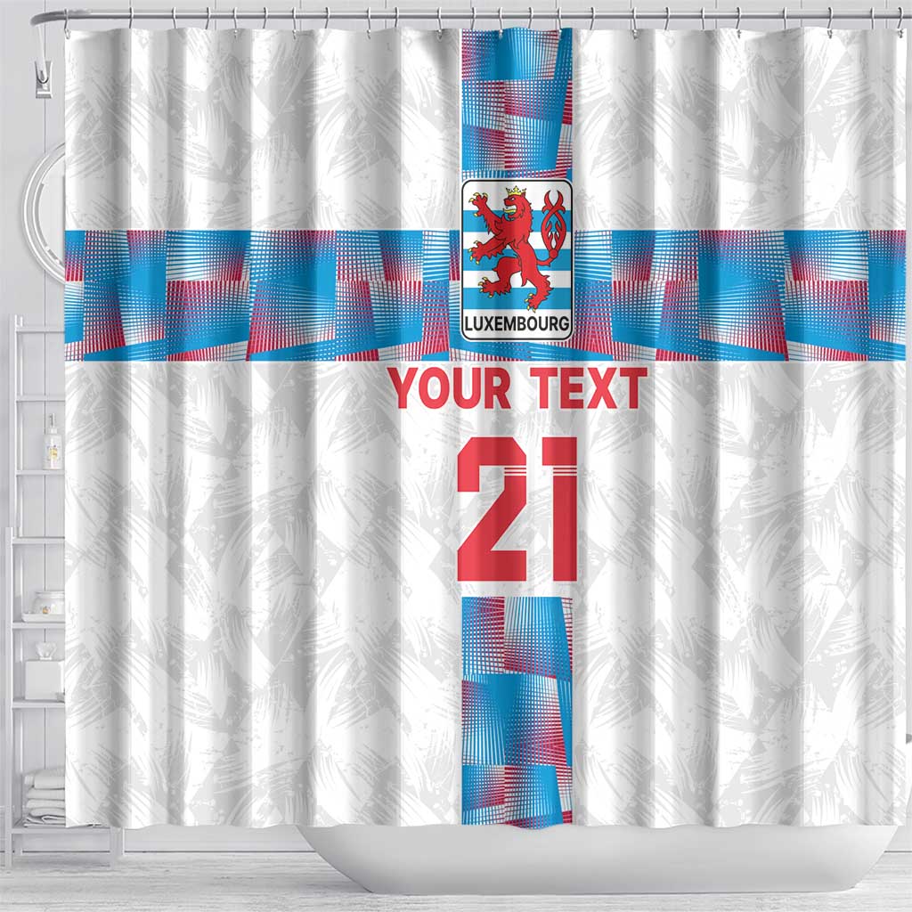 Luxembourg Football Custom Shower Curtain Les Lions Rouges