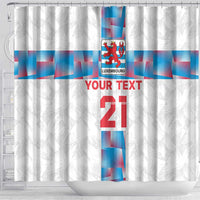 Luxembourg Football Custom Shower Curtain Les Lions Rouges