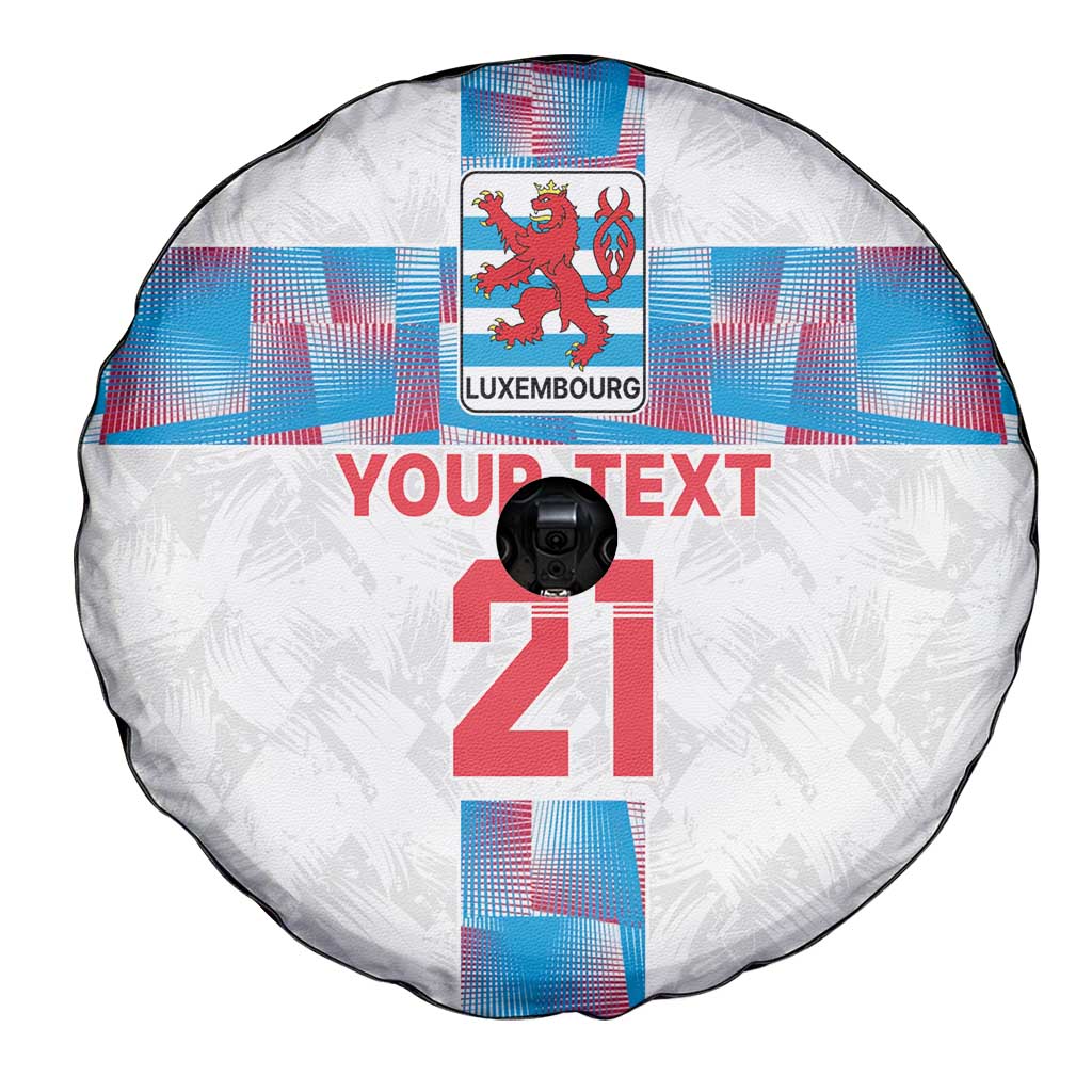 Luxembourg Football Custom Spare Tire Cover Les Lions Rouges - Wonder Print Shop